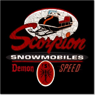 Scorpion Vintage Snowmobiles USA Posters and Art